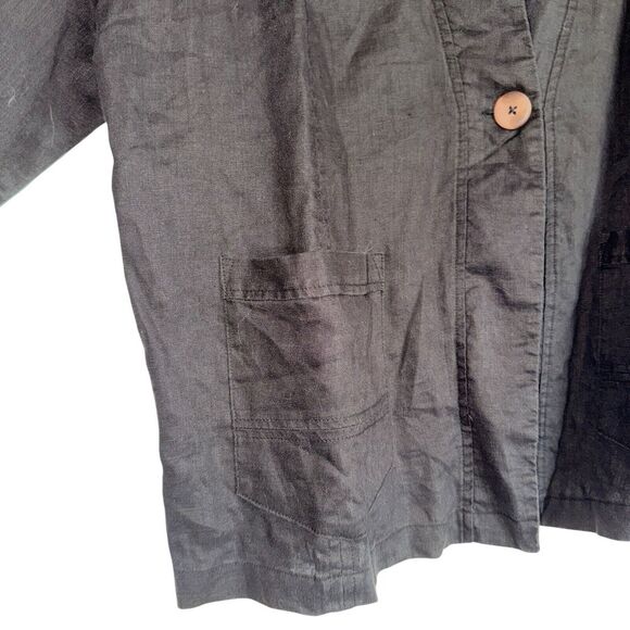 Andrea Jovine Sz L Linen Cardigan/Jacket Minimalist Lagenlook Boho - Picture 7 of 11